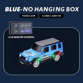 Hotfree 1/64 Mini RC Drift Car, High Speed Alloy Off-Road Truck with Trailer, 2.4GHz Remote Control Toy, USB-C Charging, 3-Speed Modes, LED Lights, Indoor Outdoor Racing, Fun Birthday Christmas Gift for Kids Boys Outdoorfun:_#4