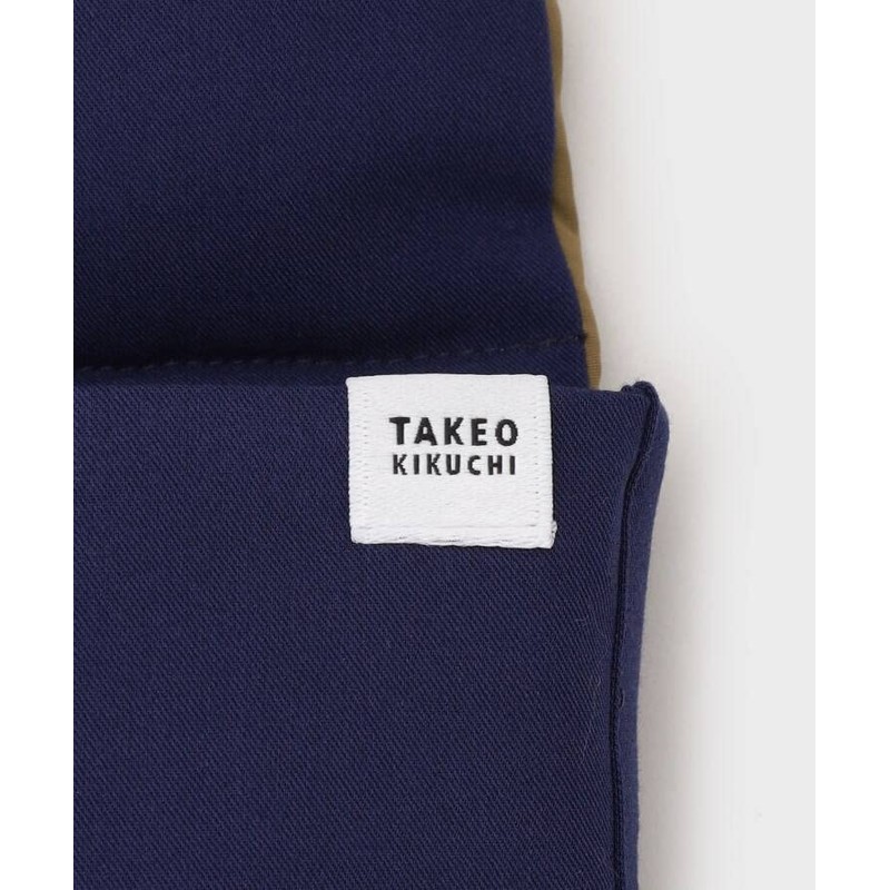 Takeokikuchi G8701092 Men's Stole Muffler (Pocketable) Reversible Down Scarf, beige