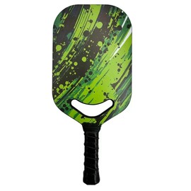 TADHG Pro Pickleball Paddle Edge-Free Thermoformed T700 Raw Carbon Fiber Face with High-Grit Spin Surface 16mm PP Honeycomb Core 8.19oz Racket for Competitive Play (Green Splash)