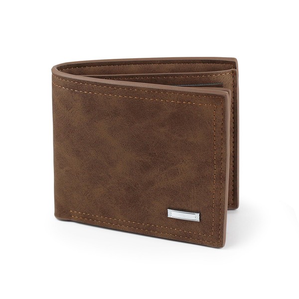 AdiStylinno Wallet Mens, Large Capacity Wallet Soft PU Leather Wallet