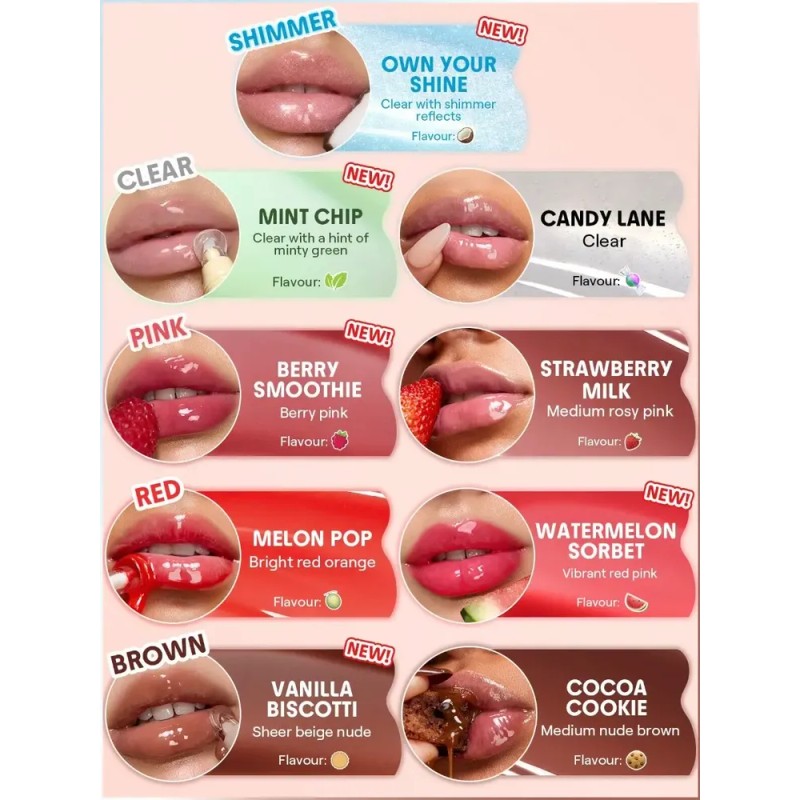 Brillo Labial Hidratante Sheglam Crystal Glaze Berry Smoothie