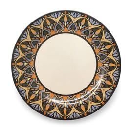 BOWLA Melamine Dinner Plates Set - Set of 6, indoor or ourdoor plates (11" -6 Piece Set, India Style)