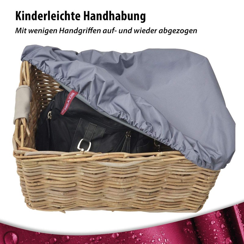 NICE'n'DRY Bicycle Basket Cover Waterproof – Rain Cover Bicycle Basket