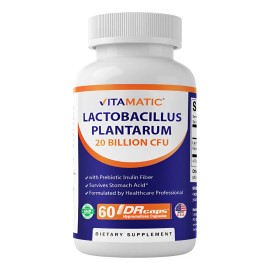 Vitamatic Lactobacillus Plantarum 20b Cfu 60 Cápsulas