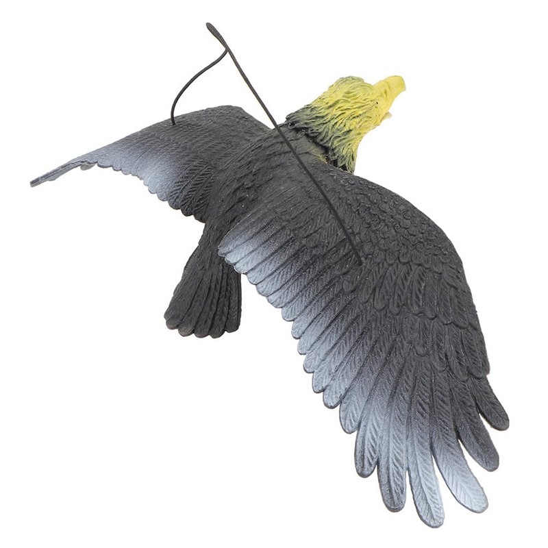 STOBAZA Owl Decoy, Lifelike Flying Hawk Decoy with Hanging Strings,