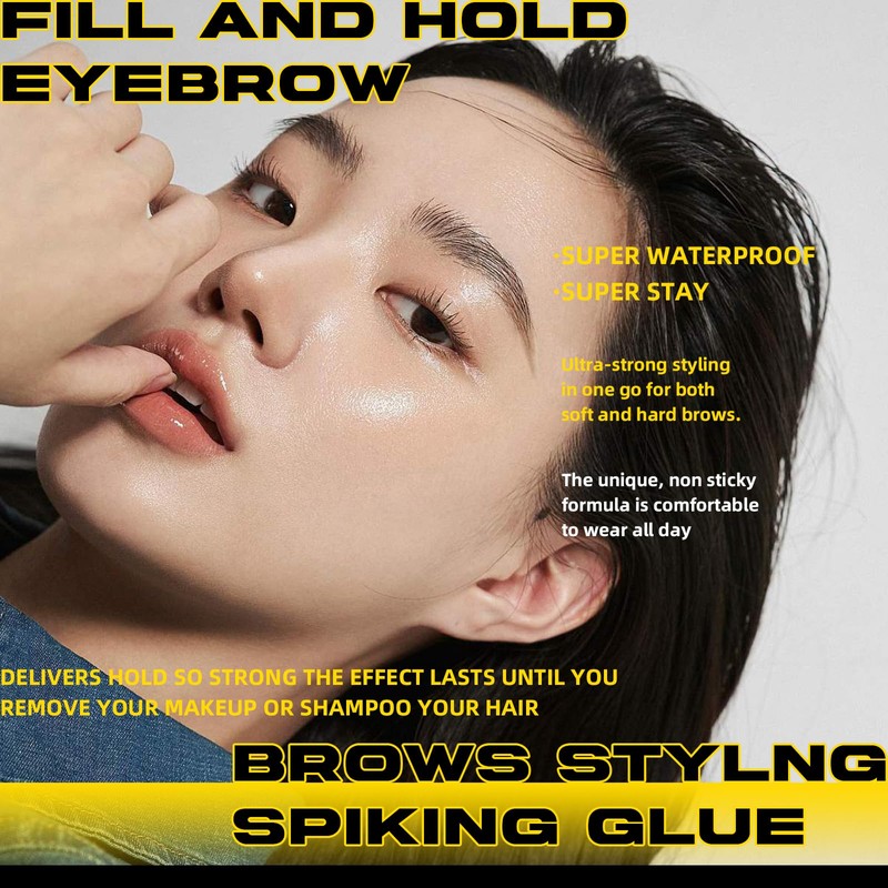 Brow Styling Spiking Glue - Clear Eyebrow Setting Gel, Brow