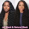 Mihugass Jet Black Burmese Curly Wigs Human Hair 13x6 Lace