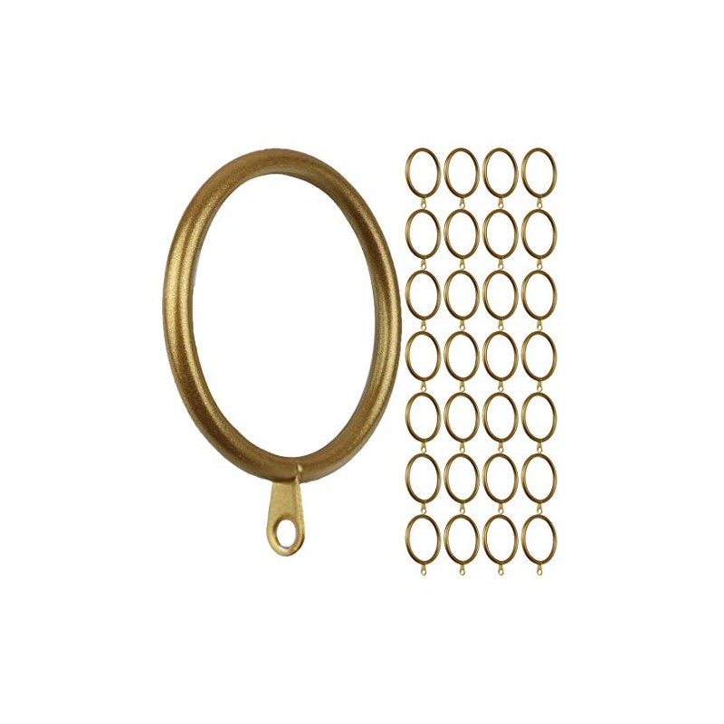 Meriville 28 pcs Gold 2-Inch Inner Diameter Metal Curtain Rings