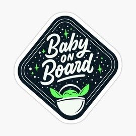 STICKY DUDE Baby Baby On Board Sticker, Tumbler Cup Vinyl Waterproof Sticker Decal Car Laptop Wall Window Bumper Sticker 5"