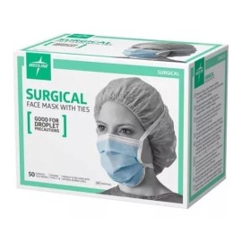 Medline Master Cubreboca Quirúrgico Con Lazo Medline (caja C300 Pzs)