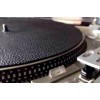 Universal Premium Deer Hide Leather Turntable Mat - Handmade in