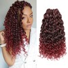 XTREND 8 Packs GoGo Curl Crochet Hair Red Burgundy Short