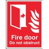 Caledonia Signs 21077K Fire door Do not obstruct