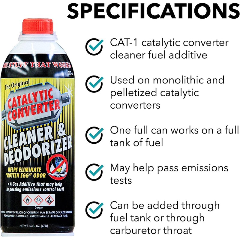 Solder-It Catalytic Converter Cleaner Deodorizer Fuel Additive 16 Oz Can