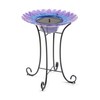 Smart Solar 20223R01 Bell Flower Birdbath, Purple