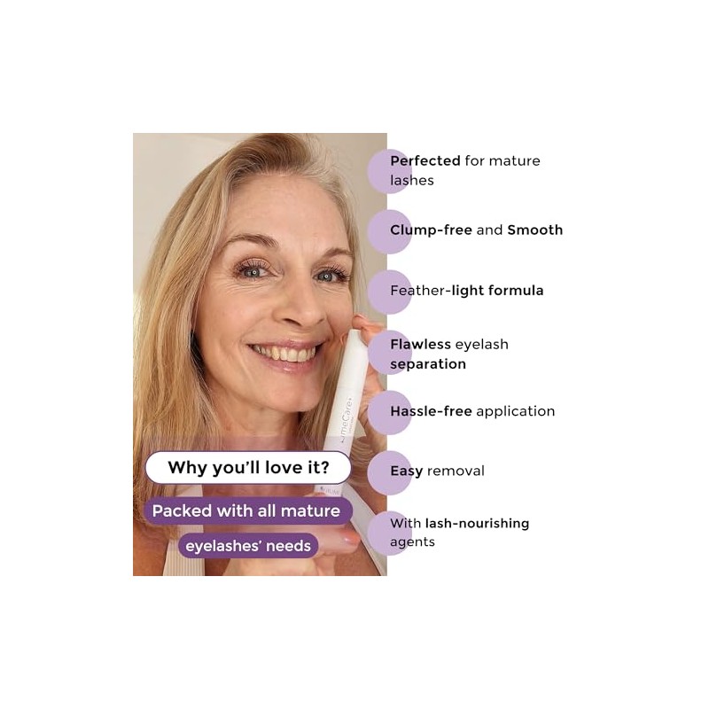 Rumi Cosmetiques VolumeCare+ Mascara for Older Women, Natural Black