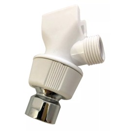 New Resources Group Shower Head Bracket Replacement Hand Held Showerhead White Standard Holder