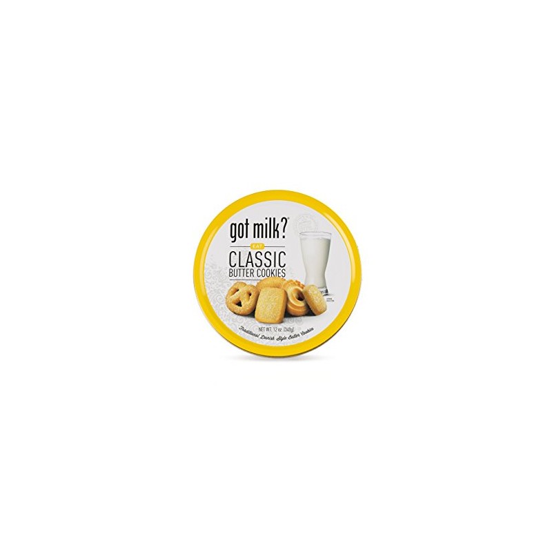 Got Milk? Traditional Danish Style Butter Cookies in 12 Oz.