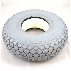 330x100 4.00-5 Solid Block Grey Mobility Scooter Tyre 400x5 Puncture Proof