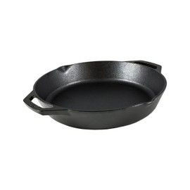 Lodge 12 Inch Pre-Seasoned Cast Iron Skillet - Dual Assist Handles - Use in the Oven, on the Stove, on the Grill, or Over a Campfire - Black