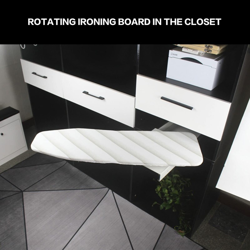 Wall Mounted Ironing Board,Foldable Ironing Board,180° Swivel Iron Board with