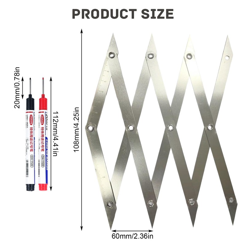 4 Point Centre Finder Set for Precise Measurements, Equidistant Measuring