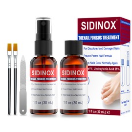 Toenail Treatment, Extra Strength Repairs Damaged Nail Liquid Treatment for Damaged Nails, Nail Discolored, Yellow Toenail, Help Nails Grow - Spray and Soft Brush Head (1 Fl Oz/30 ml x 2 Pack)