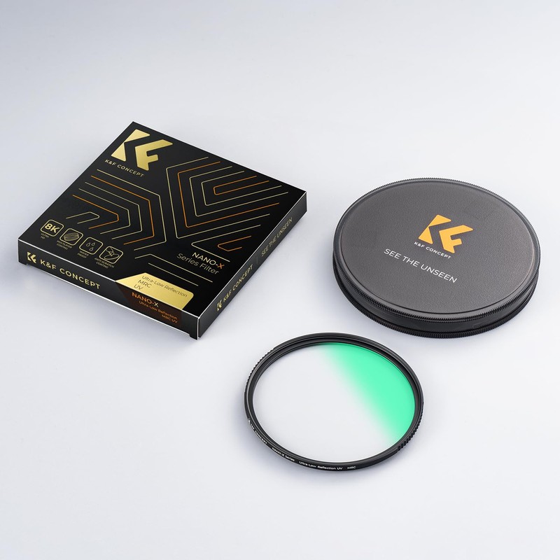 K&F Concept 72mm UV Filter, Ultra Low Reflection, 0.1% Lens