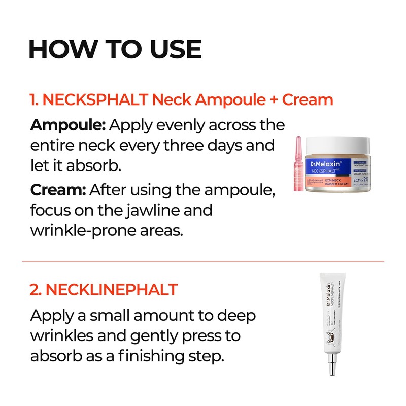 Dr. Melaxin Neck Care Cream Set, Volume Lifting Treatment, Necklinephalt