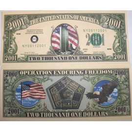 Set of 10 Bills-Twin Towers 2001 Commemorative Bill