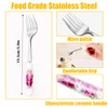 Jeffbaubl 12 Pcs Dinner Forks, Stainless Steel Dessert Forks with