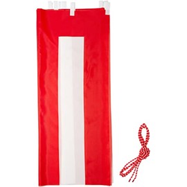KH004-02IN Kouhaku Curtain Height 47.2 inches (120 cm) x Length 14.2 inches (360 cm) (2 Rooms) Tetoron Sponge Red and White String