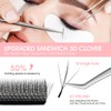 NATUHANA Sandwich Clover W Shape Eyelash Extension Dual-Core 3D Preused