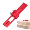 Metric Ruler - Pocket Metal Slide Stop Marking Ruler |
