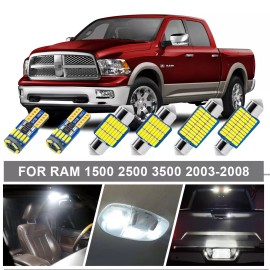 BMTxms 10x White Interior LED Lights Cargo Truck for 2003-2008 Dodge Ram 1500 2500 3500