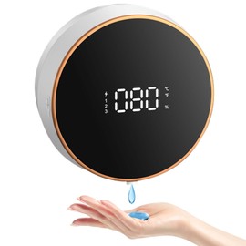 Automatic Soap Dispenser, 300 ml Soap Dispenser Sensor for Wall Mounting, No Drilling Required, No Touch Soap Dispenser, White Electric Soap Dispenser for Bathroom, Kitchen & Office (Gel Version)