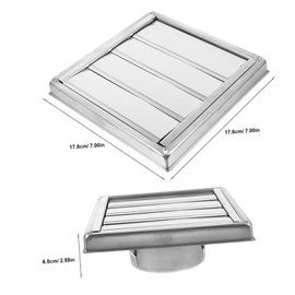 TEHAUX Dryer Vent Cover Louvered Design for Outdoor Wall Ventilation Rain Sun Resistant Vent Cover Durable Protection for Dryer Range Hood Exhaust Systems