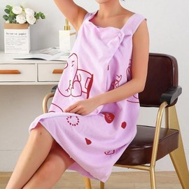Summer Golf Shower Robe Gown - Bath Wrap Body Towel Gown Purple