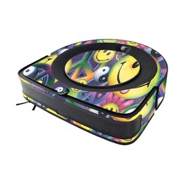 MightySkins Glossy Glitter Skin Compatible with iRobot Roomba s9 Vacuum - Peace Smile | Protective High-Gloss Glitter Finish | Easy to Apply and Change Styles | Made in The USA