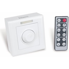 Surface-mounted dimmer for LED strips included IR remote control 12V DC, 8A
