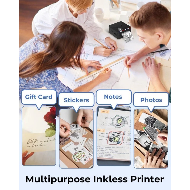 Phomemo M02S Bluetooth Pocket Thermal Printer 300dpi Portable Handheld Inkless