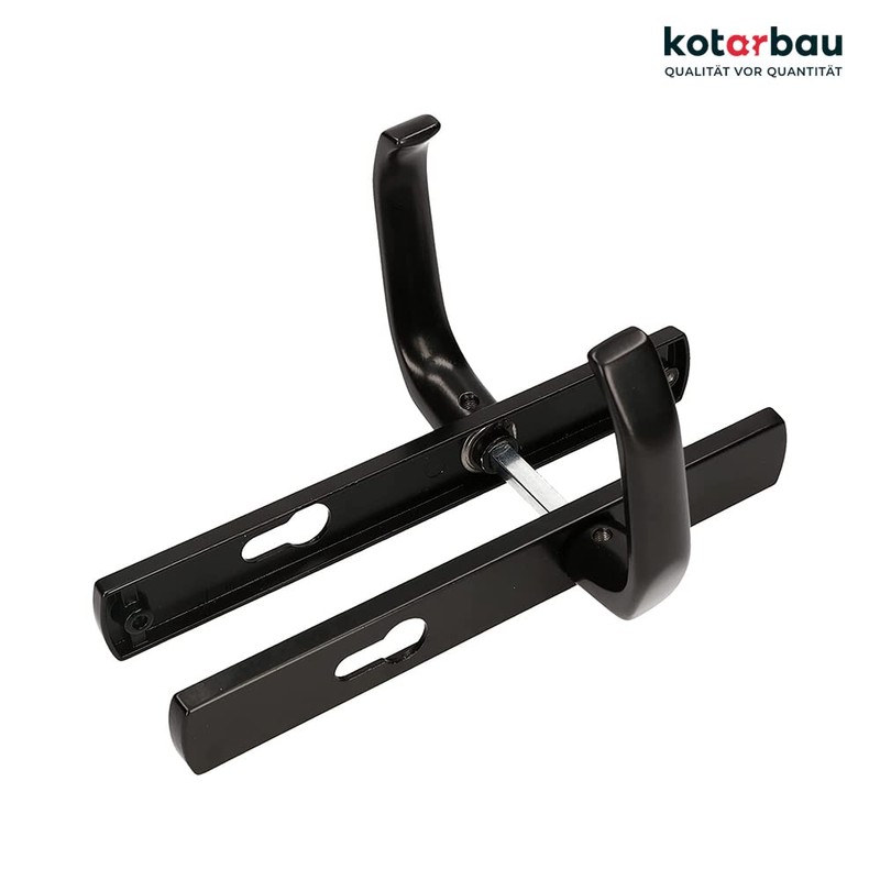 KOTARBAU® Pair of Handles 92 mm with Long Plate Black