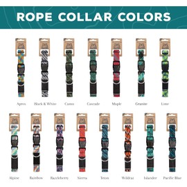 Wilderdog Climbing Rope Dog Collar - Outdoor Durable Climbing Rope Design with Heavy-Duty Secure Hardware for Safety - Adjustable to fit 13"-18" Around with a 1" Band - Medium - Wildcat