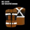 OPLERAI Chaleco de seguridad reflectante de alta visibilidad, Naranja, Large
