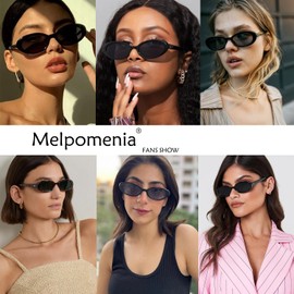 Melpomenia Retro Oval Sunglasses for Women Men Vintage Small Frame Sun Glasses 90s Style Shades(Transparent Brown/Brown)