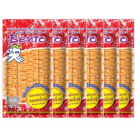 Bento Squid & Surimi Seafood Snack | Thai & Korean-Inspired Asian Snack | Spicy, Sweet, and Savory Flavors | Grilled Seafood Jerky (20g x 6 packs, Sweet & Spicy Flavor)