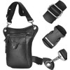 Vintage Leather Waist Pack Drop Leg Bag for Men Belt