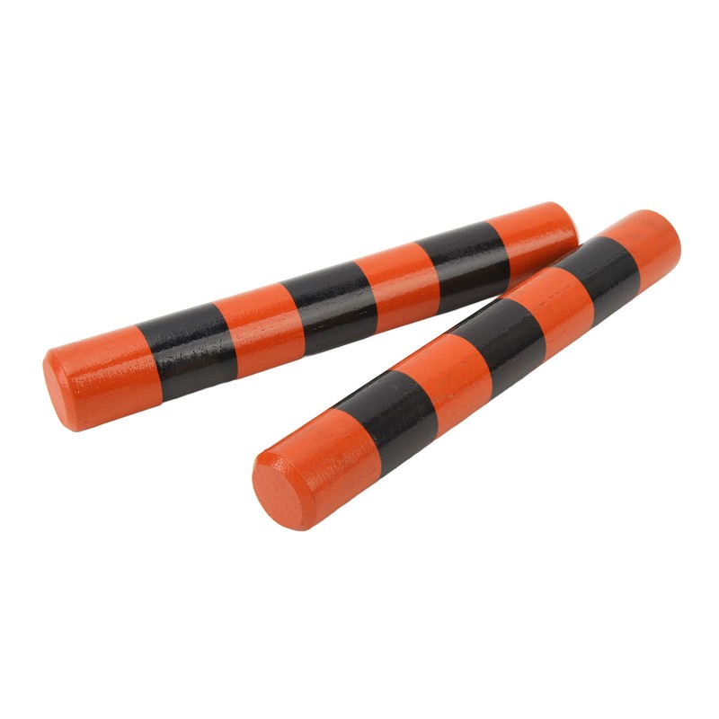 1 Pair Rhythm Sticks Wooden Case Iron Beads Sand Stick
