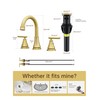 Fransiton Widespread Bathroom Sink Faucet 3 Hole, Brushed Gold Bathroom
