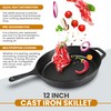 Utopia Kitchen Saute Frying Pan 12 Inch, Cast Iron Chefs